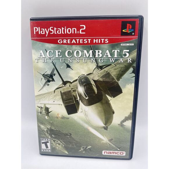 Ace Combat 5 The Unsung War PlayStation 2 PS2 CIB Complete! - Picture 2 of 9